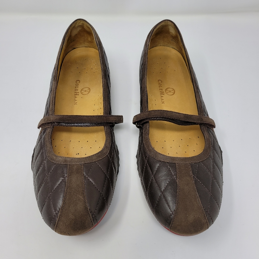 Cole Haan Nike Air Bria quilted brown mary jane - Picture 2 of 13